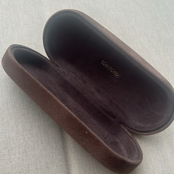 Tom Ford Medium Dark Brown Sunglass Sunnies Case Only Like New Gold Logo - Picture 12 of 17